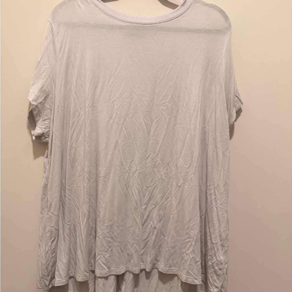 H by Halston Light Gray Short Sleeve Top